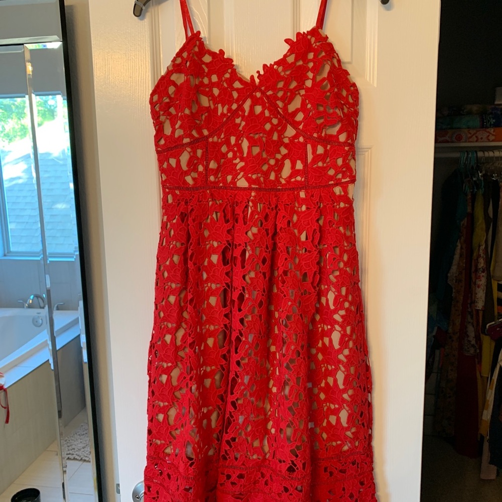 Cocktail party red dress